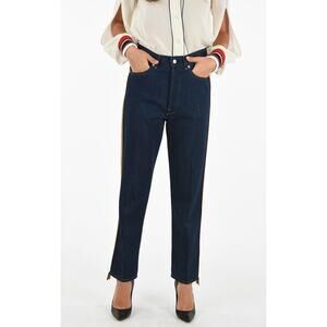 NWT Golden Goose Piping Judy High Rise Jeans One Wash Stripes Size 26 Blue $515